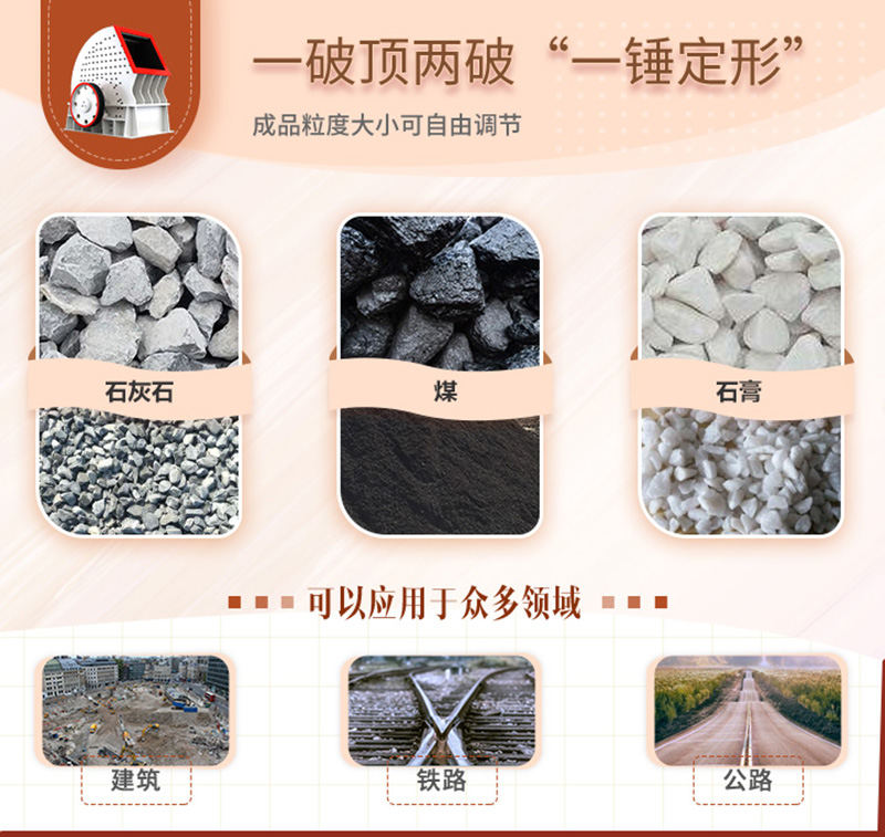 錘破一機兩用，可自成一條生產線